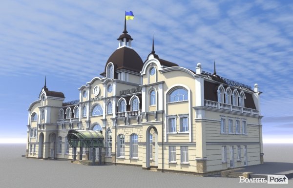 Проект реконструкції вокзалу - вигляд з боку центрального входу